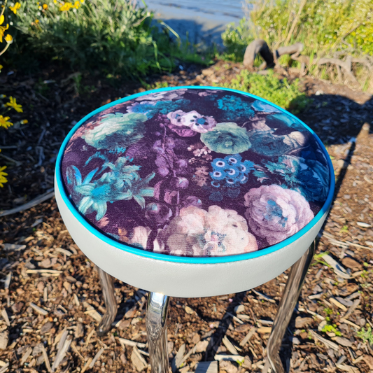 Retro Chrome Stool - Seat