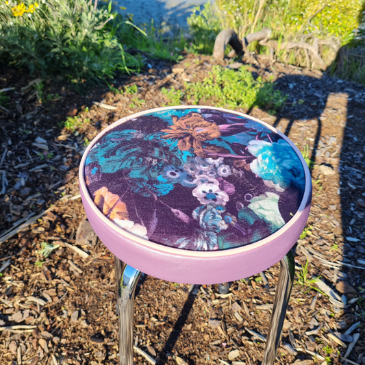 Retro Chrome Stool - Seat