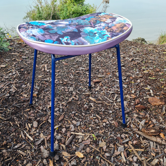Freshly Painted Stool - Seat - Blue