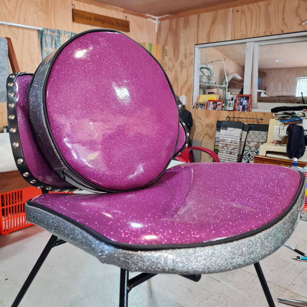 Retro Space Chair and Reversible Groovy Back Circle.