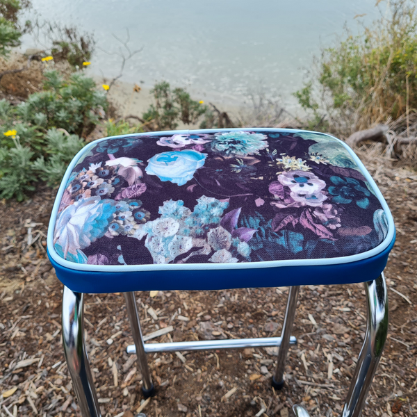 Retro Chrome Step Stool - Seat