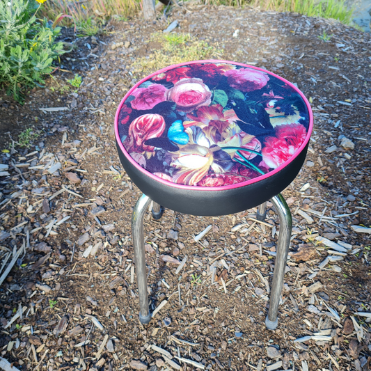 Retro Chrome Stool - Seat