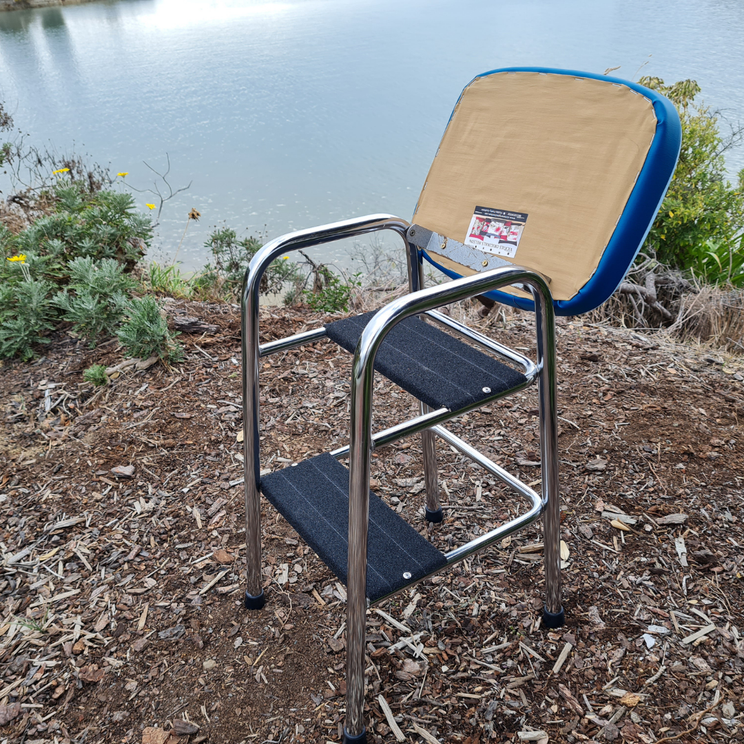 Retro Chrome Step Stool - Seat