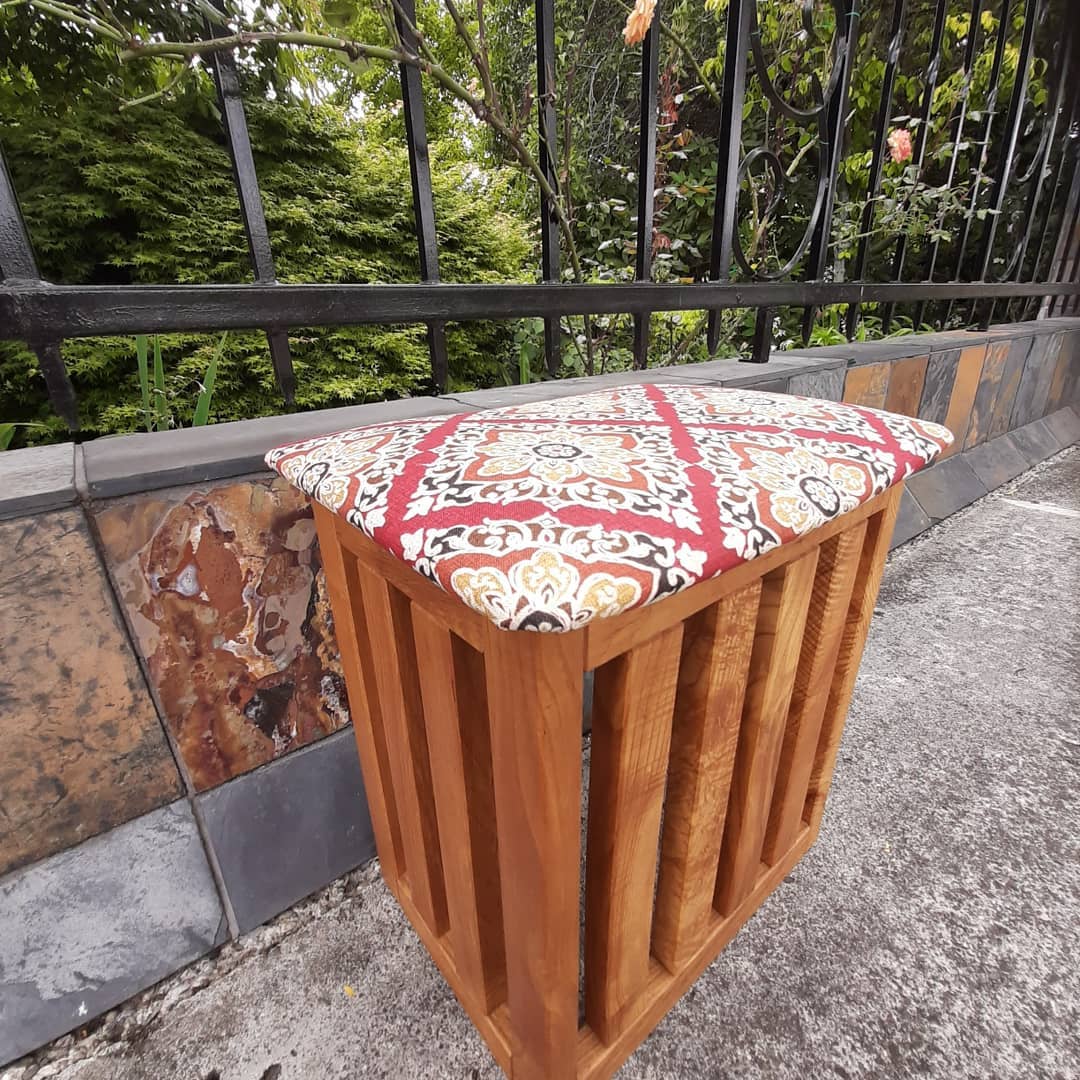 Footstool Ash Timber Base