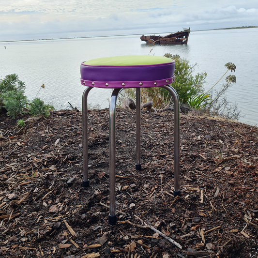 Retro Chrome Stool - Seat