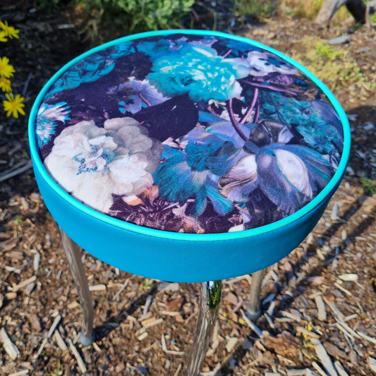 Retro Chrome Stool - Seat