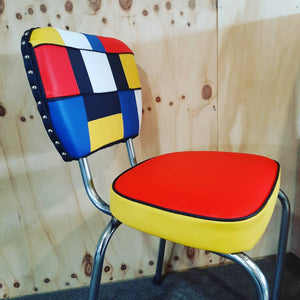 Piet Mondrian inspired Retro Kitchen Chair