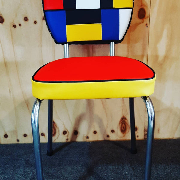 Piet Mondrian inspired Retro Kitchen Chair