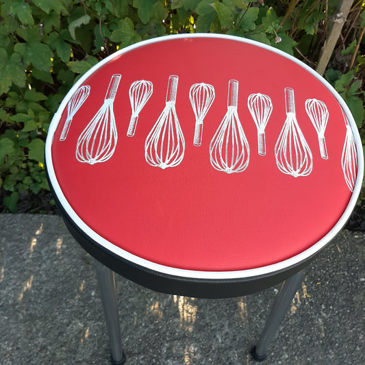 Retro Chrome Stool - Seat - Whisk